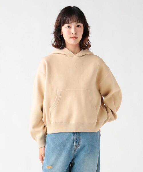 BEAMS HEART(ビームスハート)の「スウェットライク ニット パーカー(パーカー・レディース・ライトイエロー/トップグレー/チャコールグレー・FREE)」の3枚目の写真