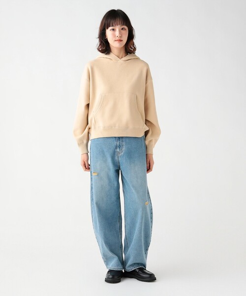 BEAMS HEART(ビームスハート)の「スウェットライク ニット パーカー(パーカー・レディース・ライトイエロー/トップグレー/チャコールグレー・FREE)」の8枚目の写真