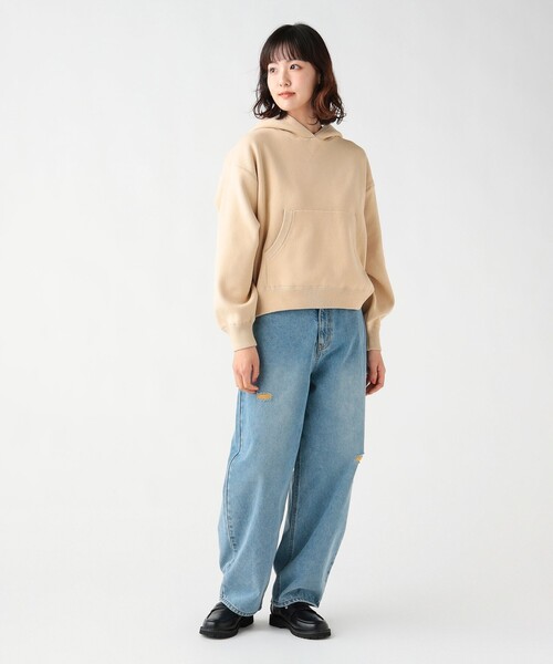 BEAMS HEART(ビームスハート)の「スウェットライク ニット パーカー(パーカー・レディース・ライトイエロー/トップグレー/チャコールグレー・FREE)」の9枚目の写真