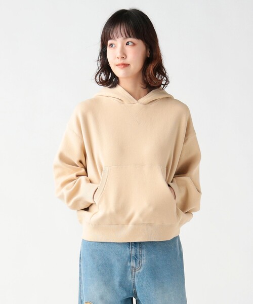 BEAMS HEART(ビームスハート)の「スウェットライク ニット パーカー(パーカー・レディース・ライトイエロー/トップグレー/チャコールグレー・FREE)」の10枚目の写真