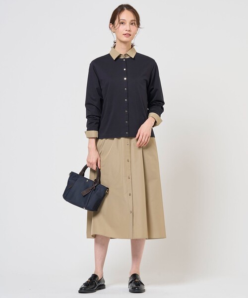 J.PRESS Ladies(J.プレス レディス)の「【冷房対策に】40Gポンチ クルーネック カーディガン(Tシャツ/カットソー・レディース・ネイビー系/ベージュ系/グレー系・SMALL)」の7枚目の写真
