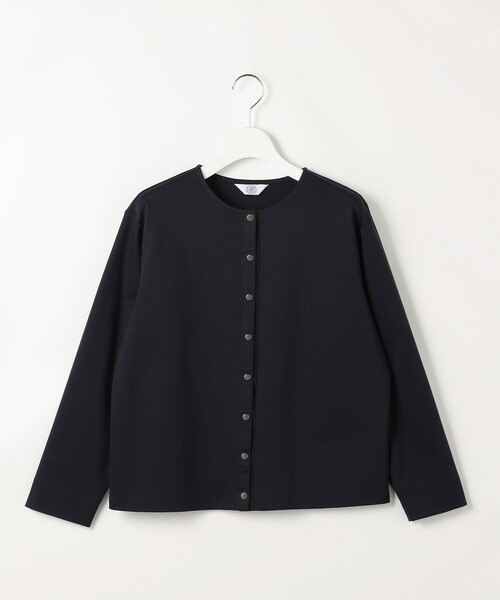 J.PRESS Ladies(J.プレス レディス)の「【冷房対策に】40Gポンチ クルーネック カーディガン(Tシャツ/カットソー・レディース・ネイビー系/ベージュ系/グレー系・SMALL)」の9枚目の写真