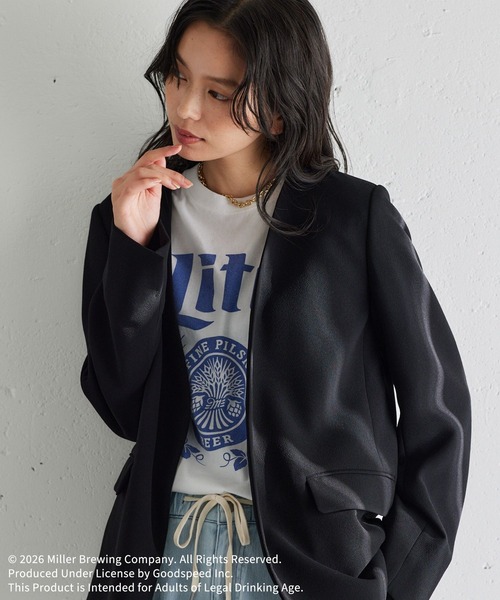 GOOD ROCK SPEED（グッドロックスピード）の「GOOD ROCK SPEED別注 / Miller Lite T（Tシャツ/カットソー・レディース・ネイビー/ホワイト・FREE）」の11枚目の写真