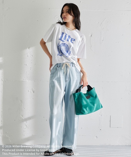 GOOD ROCK SPEED（グッドロックスピード）の「GOOD ROCK SPEED別注 / Miller Lite T（Tシャツ/カットソー・レディース・ネイビー/ホワイト・FREE）」の8枚目の写真