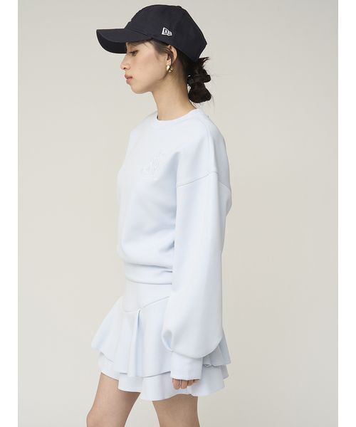 SNIDEL（スナイデル）の「ボンディングロゴスウェットプルオーバー（スウェット・レディース・ホワイト/グレー/ライトブルー・F）」の9枚目の写真