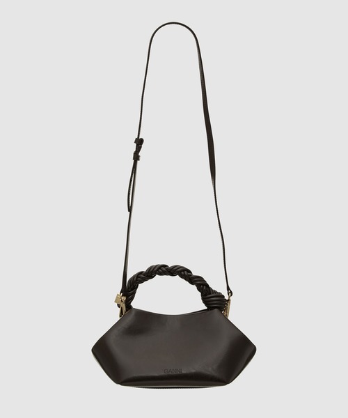 GANNI（ガニー）の「Bou Small Crinkle Oleatex（ハンドバッグ・レディース・ダークオリーブ・ONE SIZE）」の2枚目の写真