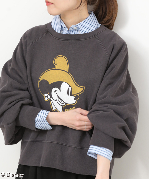 GOOD ROCK SPEED(グッドロックスピード)の「別注【GOOD ROCK SPEED】<MICKEY MOUSE>スウェット(スウェット・レディース・ブラック系その他/ブラウン/ライトグレー・FREE)」の8枚目の写真