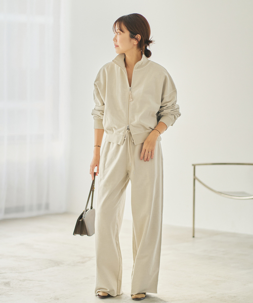 plage（プラージュ）の「《追加》JOHNBULL / ジョンブル 別注 SWEAT WIDE パンツ 2（スウェットパンツ・レディース・カーキ/アイボリー・38/36）」の4枚目の写真