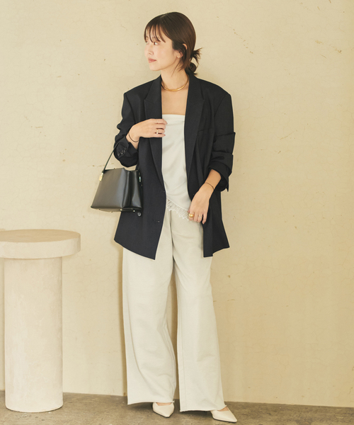 plage（プラージュ）の「《追加》JOHNBULL / ジョンブル 別注 SWEAT WIDE パンツ 2（スウェットパンツ・レディース・カーキ/アイボリー・38/36）」の20枚目の写真