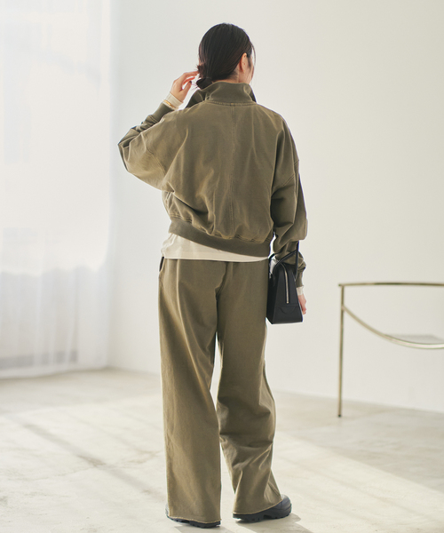 plage（プラージュ）の「《追加》JOHNBULL / ジョンブル 別注 SWEAT WIDE パンツ 2（スウェットパンツ・レディース・カーキ/アイボリー・38/36）」の3枚目の写真