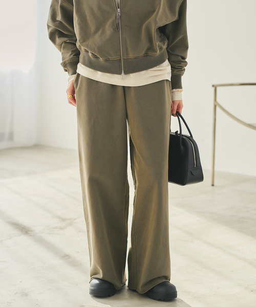 plage（プラージュ）の「《追加》JOHNBULL / ジョンブル 別注 SWEAT WIDE パンツ 2（スウェットパンツ・レディース・カーキ/アイボリー・38/36）」の5枚目の写真