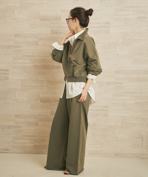 plage（プラージュ）の「《追加》JOHNBULL / ジョンブル 別注 SWEAT WIDE パンツ 2（スウェットパンツ・レディース・カーキ/アイボリー・38/36）」の10枚目の写真