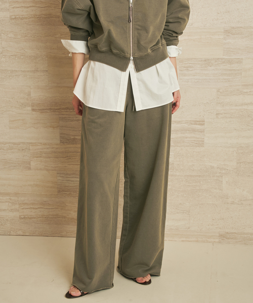 plage（プラージュ）の「《追加》JOHNBULL / ジョンブル 別注 SWEAT WIDE パンツ 2（スウェットパンツ・レディース・カーキ/アイボリー・38/36）」の12枚目の写真