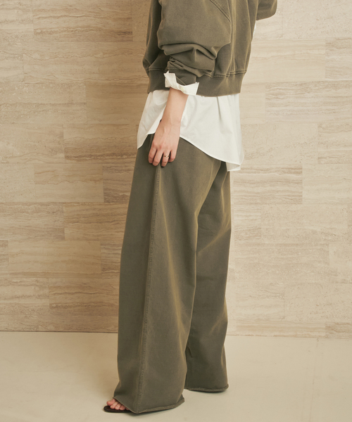 plage（プラージュ）の「《追加》JOHNBULL / ジョンブル 別注 SWEAT WIDE パンツ 2（スウェットパンツ・レディース・カーキ/アイボリー・38/36）」の14枚目の写真