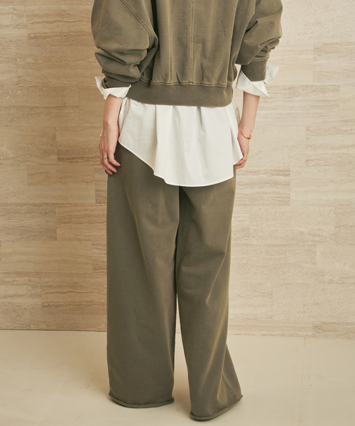 plage（プラージュ）の「《追加》JOHNBULL / ジョンブル 別注 SWEAT WIDE パンツ 2（スウェットパンツ・レディース・カーキ/アイボリー・38/36）」の15枚目の写真