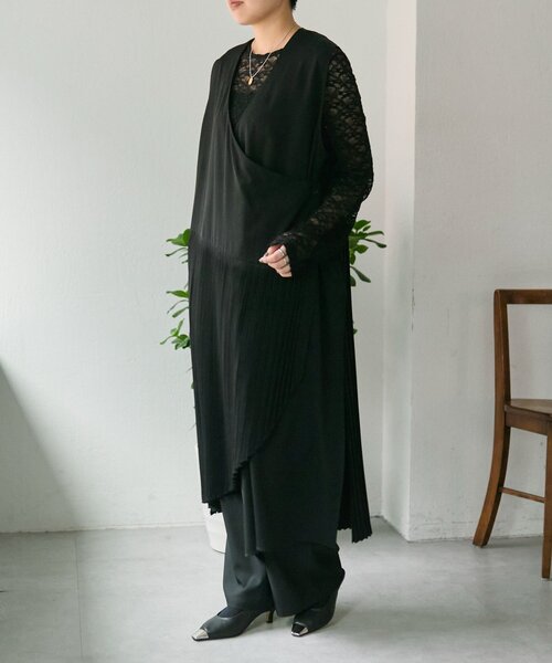 ear PAPILLONNER（イアパピヨネ）の「ベスト風ワンピース【SUM1 STYLE】（ワンピース・レディース・ブラック/ブラック系その他・FREE）」の9枚目の写真