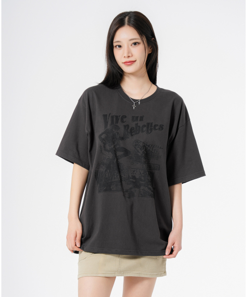 MOZMOZ(モズモズ)の「ガレージラック オーバーサイズ 半袖Tシャツ チャコール(Tシャツ/カットソー・レディース・その他・XL/M)」の2枚目の写真