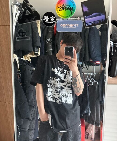 MOZMOZ(モズモズ)の「ガレージラック オーバーサイズ 半袖Tシャツ チャコール(Tシャツ/カットソー・レディース・その他・XL/M)」の5枚目の写真