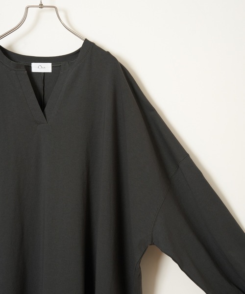 notch.（ノッチ）の「【notch. by KR 】キーネックビッグワンピース（ワンピース・レディース・ブラック/ダークグレー/ブルー・M/TM）」の7枚目の写真