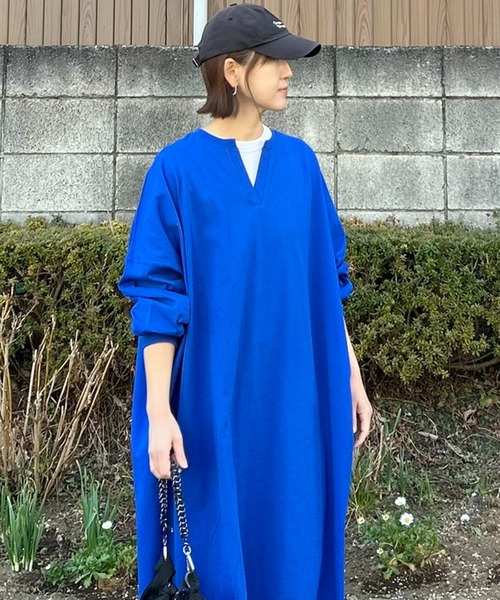 notch.（ノッチ）の「【notch. by KR 】キーネックビッグワンピース（ワンピース・レディース・ブラック/ダークグレー/ブルー・M/TM）」の21枚目の写真