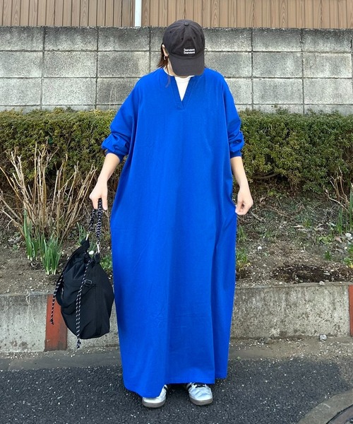 notch.（ノッチ）の「【notch. by KR 】キーネックビッグワンピース（ワンピース・レディース・ブラック/ダークグレー/ブルー・M/TM）」の22枚目の写真