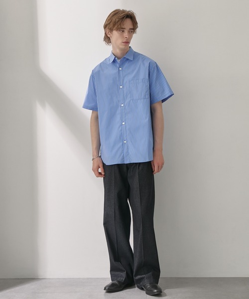 EASENCE(イーズエンス)の「【EASENCE】センタープレス タックストレート ベーシック デニムスラックス<ウォッシャブル/速乾/サステナブル素材>(デニムパンツ・メンズ・チャコールグレー/ブラック/インディゴブルー/ネイビー・XL/L/M/S)」の17枚目の写真