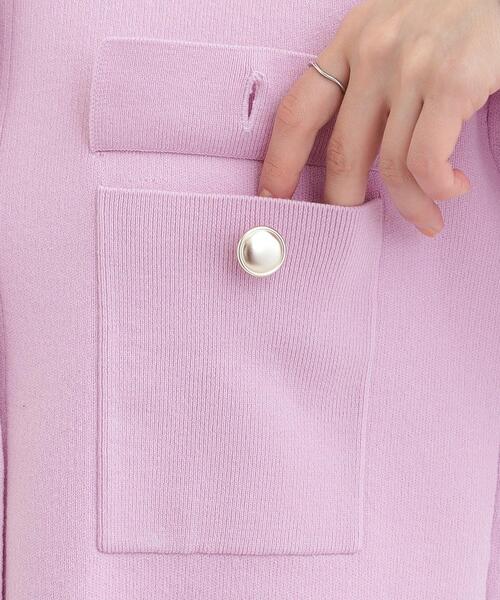 SHOO・LA・RUE（シューラルー）の「【洗濯機可/S-LL】金ボタンがアクセント ニットカーディガン（カーディガン/ボレロ・レディース・アイボリー/ネイビー/ベビーピンク・04/03/02/01）」の15枚目の写真