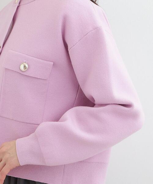 SHOO・LA・RUE（シューラルー）の「【洗濯機可/S-LL】金ボタンがアクセント ニットカーディガン（カーディガン/ボレロ・レディース・アイボリー/ネイビー/ベビーピンク・04/03/02/01）」の16枚目の写真