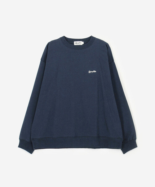 GYMPHLEX(ジムフレックス)の「Gymphlex | コットンジャージー クルーネック長袖Tシャツ MEN(Tシャツ/カットソー・メンズ・ダークネイビー/ホワイト系その他・L/M)」の2枚目の写真
