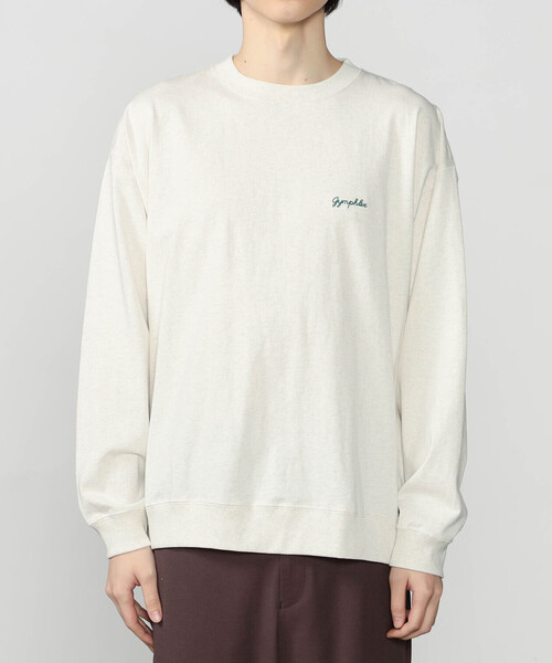 GYMPHLEX(ジムフレックス)の「Gymphlex | コットンジャージー クルーネック長袖Tシャツ MEN(Tシャツ/カットソー・メンズ・ダークネイビー/ホワイト系その他・L/M)」の8枚目の写真