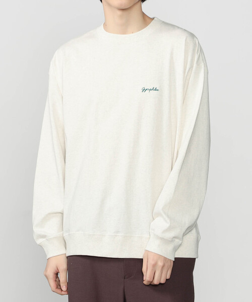 GYMPHLEX(ジムフレックス)の「Gymphlex | コットンジャージー クルーネック長袖Tシャツ MEN(Tシャツ/カットソー・メンズ・ダークネイビー/ホワイト系その他・L/M)」の7枚目の写真