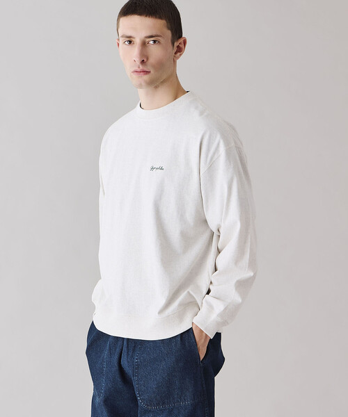 GYMPHLEX(ジムフレックス)の「Gymphlex | コットンジャージー クルーネック長袖Tシャツ MEN(Tシャツ/カットソー・メンズ・ダークネイビー/ホワイト系その他・L/M)」の5枚目の写真