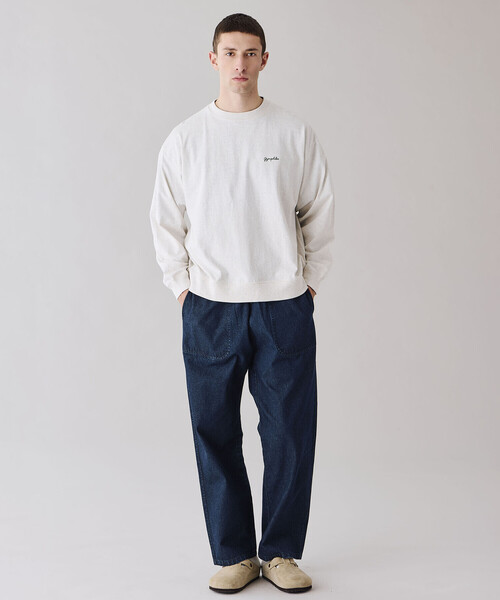 GYMPHLEX(ジムフレックス)の「Gymphlex | コットンジャージー クルーネック長袖Tシャツ MEN(Tシャツ/カットソー・メンズ・ダークネイビー/ホワイト系その他・L/M)」の3枚目の写真