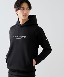 JUN&ROPE 黒 半袖パーカー JUN&ROPE'｜ジュンアンドロペのパーカー（ワンポイント）通販 - ZOZOTOWN
