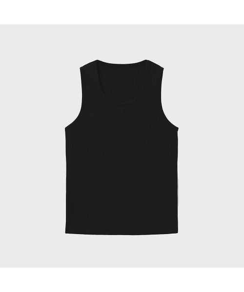 NOIRER（ノイア）の「マルチリブスリーブレスTシャツ（ブラック）（Tシャツ/カットソー・メンズ・その他・FREE/52/50）」の7枚目の写真
