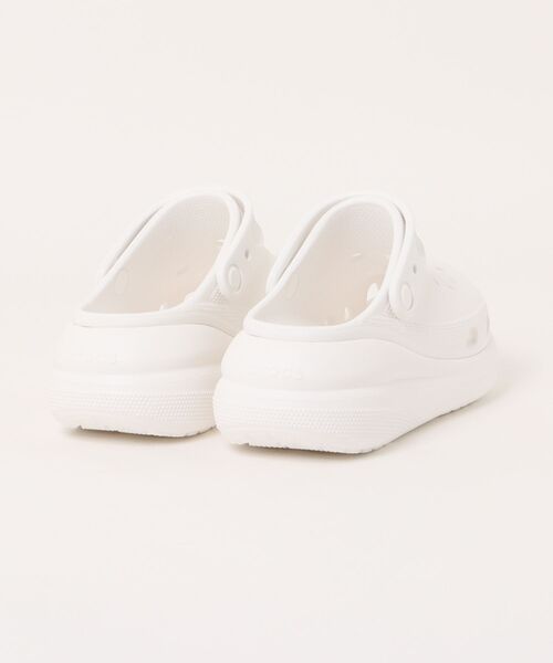 crocs(クロックス)の「crocs クロックス CRUSH CLOG【2WAY】レディース厚底サンダル サボ(クラッシュクロッグ)(サンダル・レディース・ホワイト・22.0cm/23.0cm/24.0cm)」の2枚目の写真