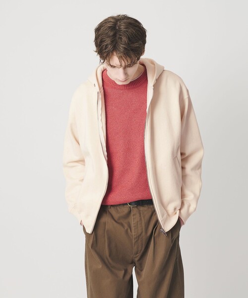 BEAUTY&YOUTH UNITED ARROWS(ビューティーアンドユースユナイテッドアローズ)の「ヘビー クラシック スウェット ジップ ジャケット(パーカー・メンズ・ライトピンク/ブラック・XL/S/L/M)」の1枚目の写真