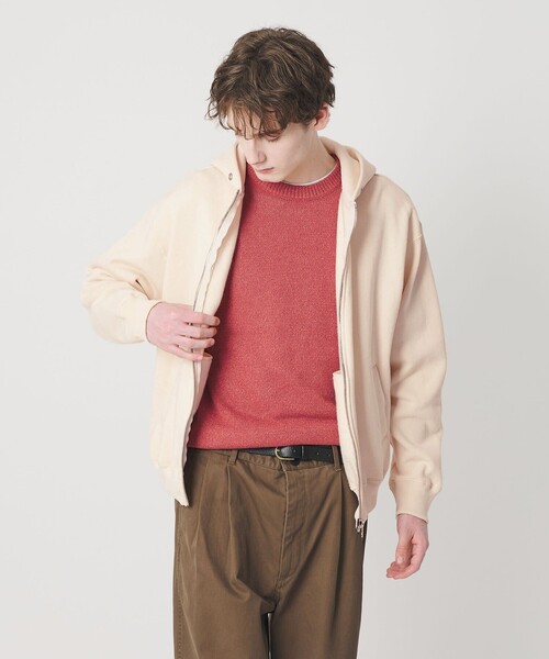 BEAUTY&YOUTH UNITED ARROWS(ビューティーアンドユースユナイテッドアローズ)の「ヘビー クラシック スウェット ジップ ジャケット(パーカー・メンズ・ライトピンク/ブラック・XL/S/L/M)」の7枚目の写真