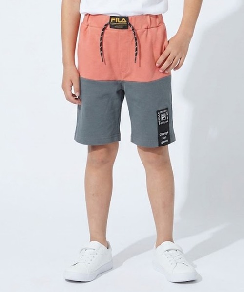 FILA(フィラ)の「FILA/フィラ バイカラー切替 ハーフパンツ(その他パンツ・キッズ・チャコール/ブラック/オレンジ系その他・110cm/130cm/120cm)」の3枚目の写真