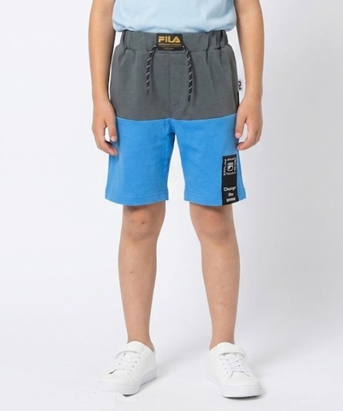 FILA(フィラ)の「FILA/フィラ バイカラー切替 ハーフパンツ(その他パンツ・キッズ・チャコール/ブラック/オレンジ系その他・110cm/130cm/120cm)」の1枚目の写真
