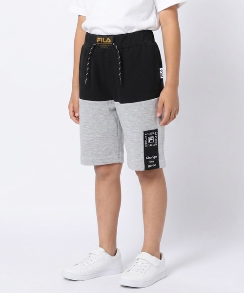 FILA(フィラ)の「FILA/フィラ バイカラー切替 ハーフパンツ(その他パンツ・キッズ・チャコール/ブラック/オレンジ系その他・110cm/130cm/120cm)」の2枚目の写真