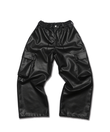 ROCKPSYCHO（ロックサイコ）の「マットレザー カーゴパンツ ブラック（その他パンツ）」