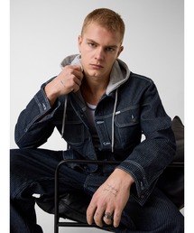 GUESS JEANS Cropped Trucker Jacket アウター デニムジャケット