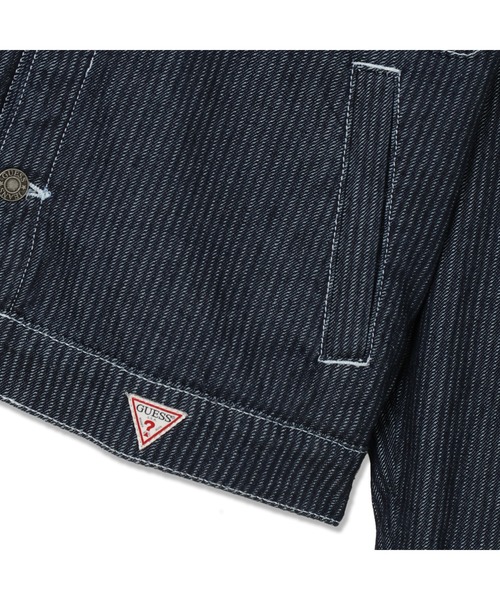 GUESS JEANS(ゲスジーンズ)の「GUESS JEANS Cropped Trucker Jacket アウター デニムジャケット(デニムジャケット・メンズ・ダークネイビー・SMALL/MEDIUM/LARGE/X-LARGE)」の5枚目の写真
