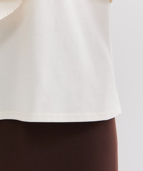 le cercle ADAM ET ROPE'(ルセルクルアダムエロペ)の「シアーフリルアシメコンビプルオーバー(Tシャツ/カットソー・レディース・ブラック/オフホワイト・FREE)」の20枚目の写真