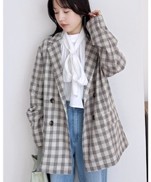 reca | チェック/ダブルテーラードジャケット(テーラードジャケット)