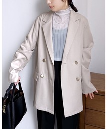 reca（レカ）の「チェック/ダブルテーラードジャケット（テーラードジャケット）」