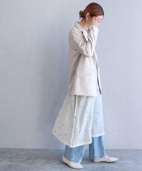 reca(レカ)の「チェック/ダブルテーラードジャケット(テーラードジャケット・レディース・ベージュ/アイボリー/ネイビー/ブラック系その他・FREE)」の13枚目の写真