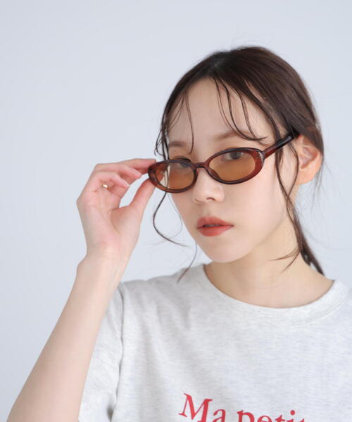 FREE'S MART（フリーズマート）の「オーバルサングラス（サングラス・レディース・ブラック/ブラウン・ﾌﾘ-）」の16枚目の写真