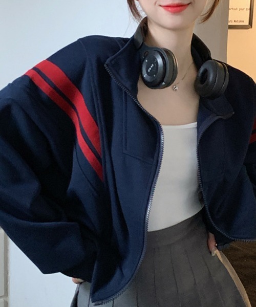 Flugge(フラッジー)の「ダブルジップトップス(その他トップス・レディース・ネイビー/アイボリー・MEDIUM/LARGE)」の2枚目の写真